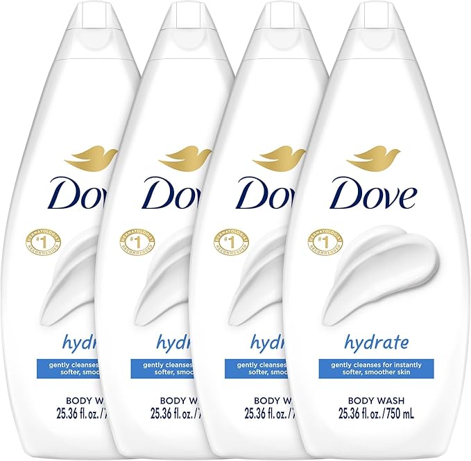 دوف غسول دوف للجسم يكشف فورا عن بشرة أكثر نعومة بشكل واضح، التقشير اللطيف يغسل البكتيريا بفعالية ويغذي بشرتك 22 أونصة 4 عد - Image 2